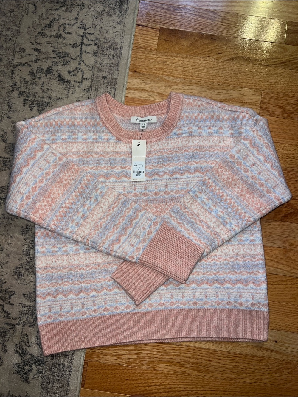 Francesca’s NWT Geometric Knit Sweater ✨ Size XS